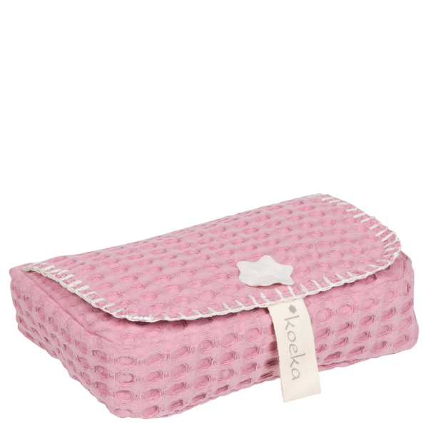 Koeka hoes voor babydoekjes antwerp Blush pink