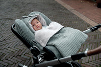 Koeka voetenzak 0+ 3 punts wafel/teddy oslo Shadow green/soft sand