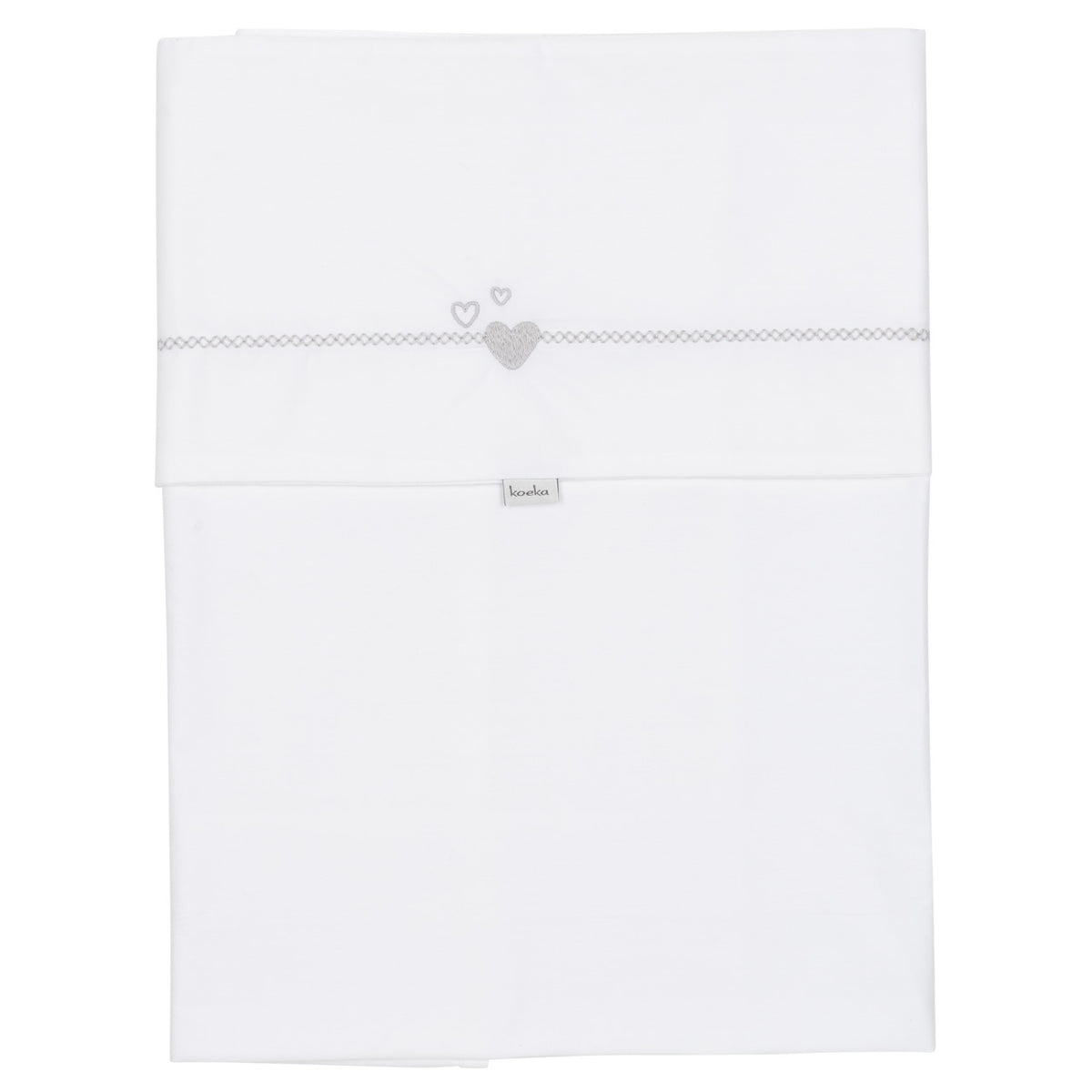 Koeka ledikantlaken lots of love White-silver