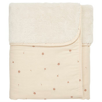 Koeka wiegdeken teddy reversible grainfield Warm white