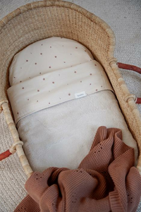 Koeka ledikantdeken teddy reversible grainfiel Warm white