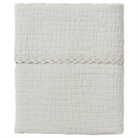 Koeka ledikantdeken lace elba Grey wave