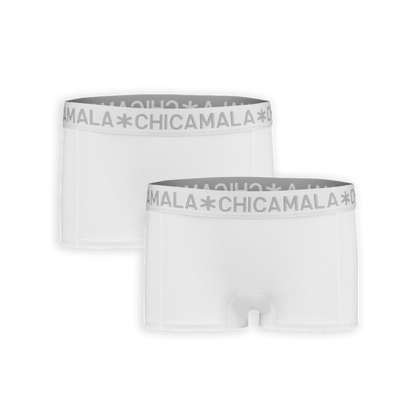 Muchachomalo Girls 2-pack Boxershort Solid White/white