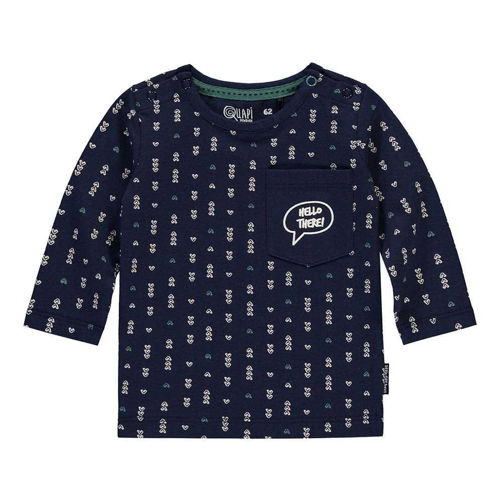 Quapi zacharias shirt lang Dark blue arrow