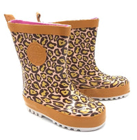 Shoesme regenlaars met fleecesok Luipaardprint