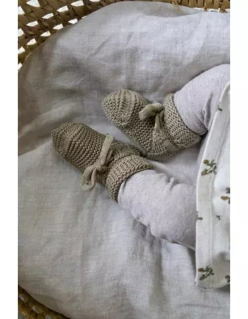 Noppies booties knit nelson Taupe melange
