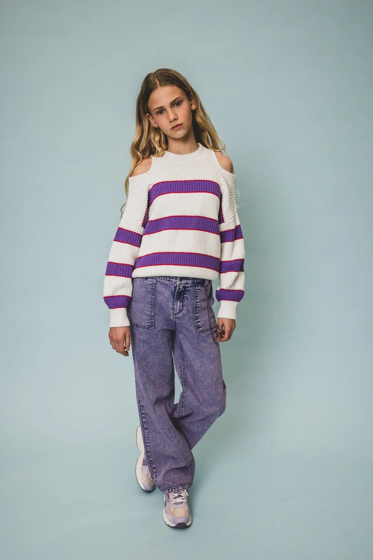 10sixteen purple Bleach denim pants