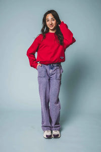 10sixteen purple Bleach denim pants