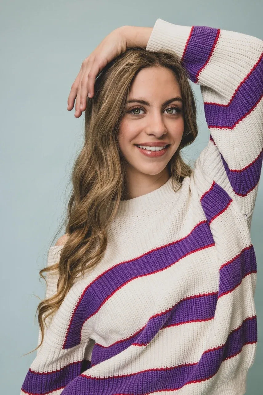 10sixteen Knitted  stripe pullover
