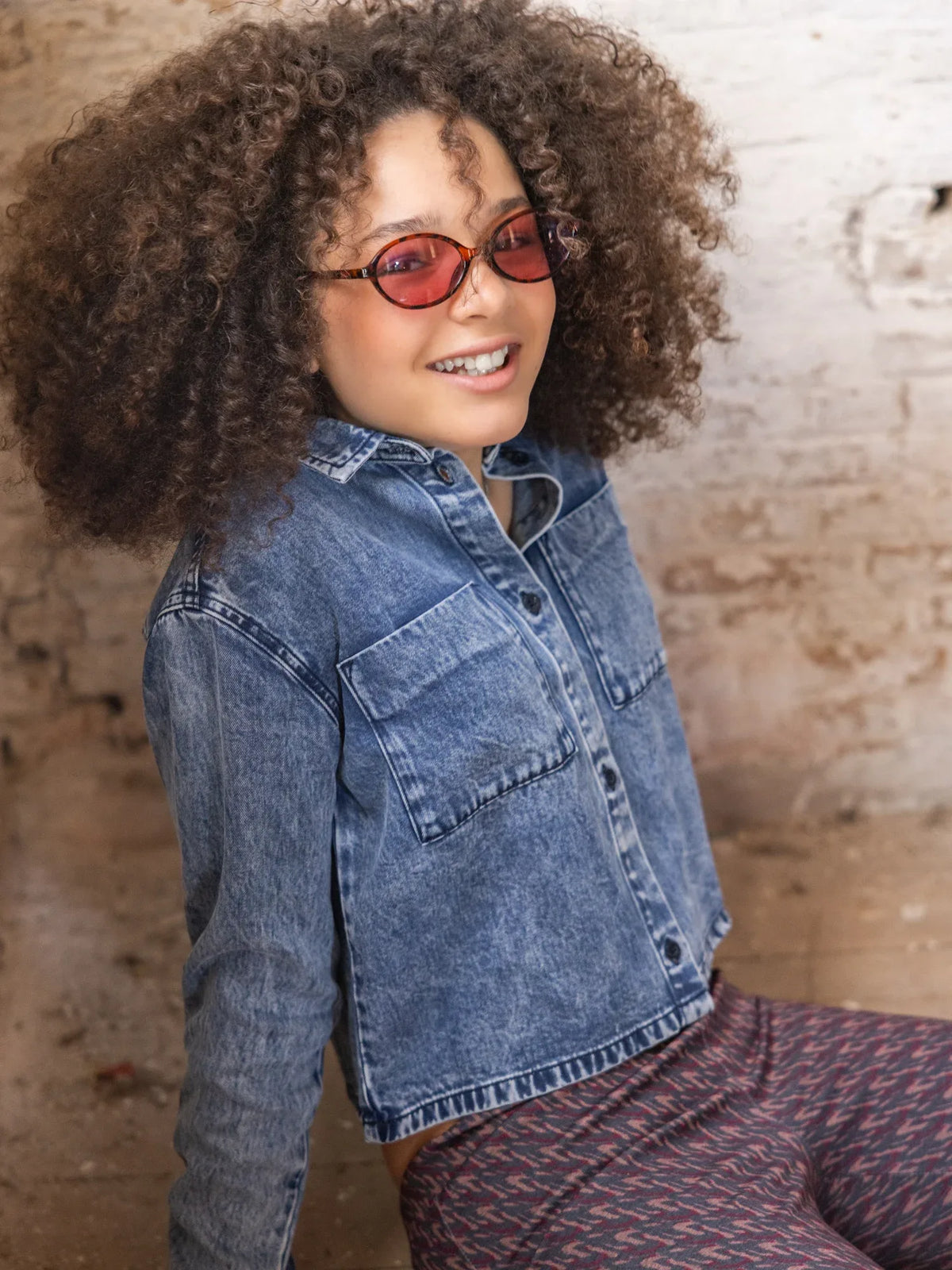 10Sixteen Denim Blouse
