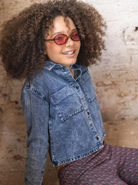 10Sixteen Denim Blouse