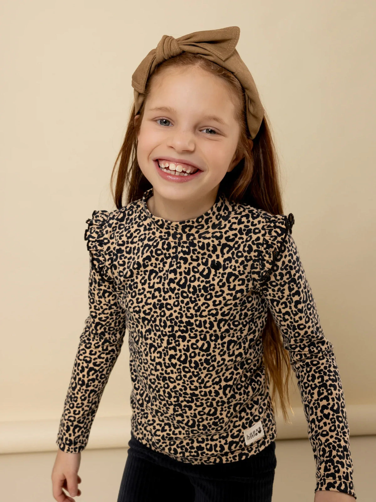 Looxs Little crinckle top Sandy leopard