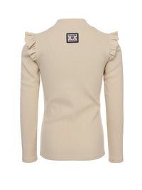 Little rib t-shirt with ruffles
