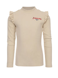 Little rib t-shirt with ruffles