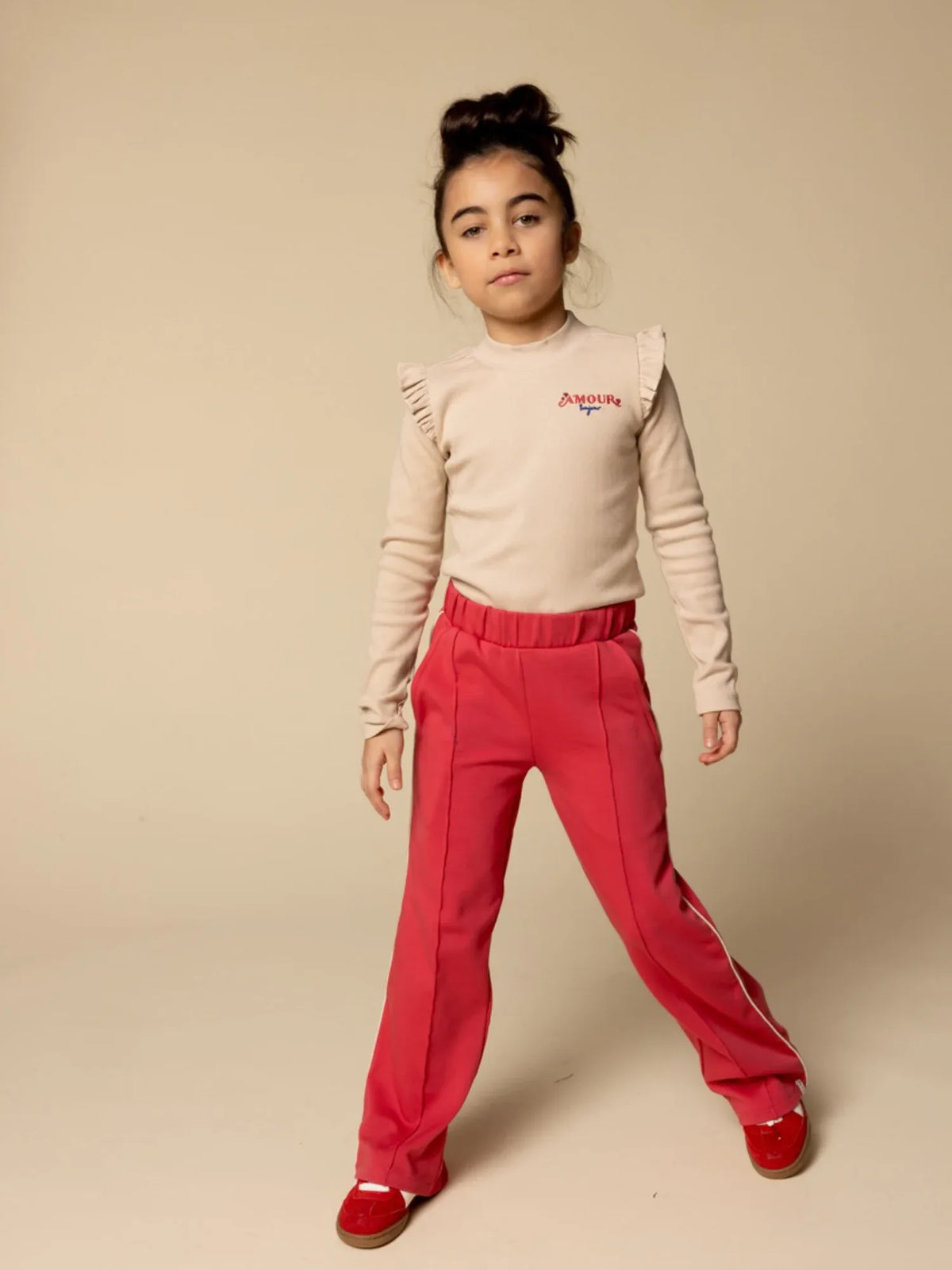 Little rib t-shirt with ruffles