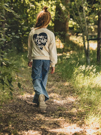 Little heart denim wideleg