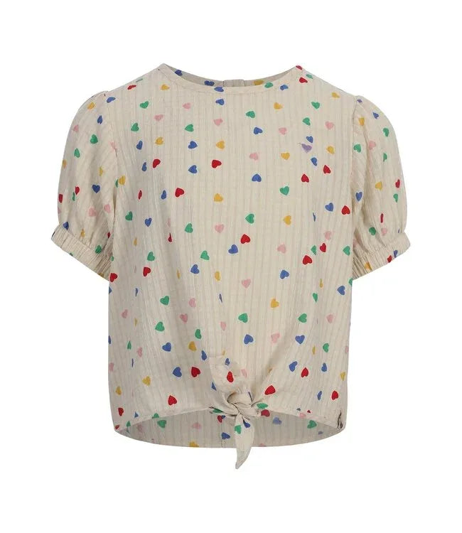 Little Hearts Woven Top SS