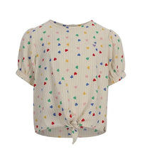 Little Hearts Woven Top SS