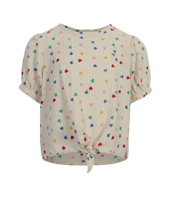 Little Hearts Woven Top SS