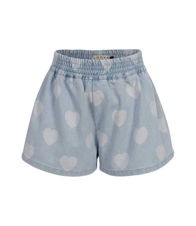 Looxs Little Heart Denim Shorts Heart denim