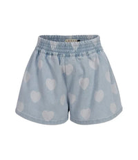 Looxs Little Heart Denim Shorts Heart denim
