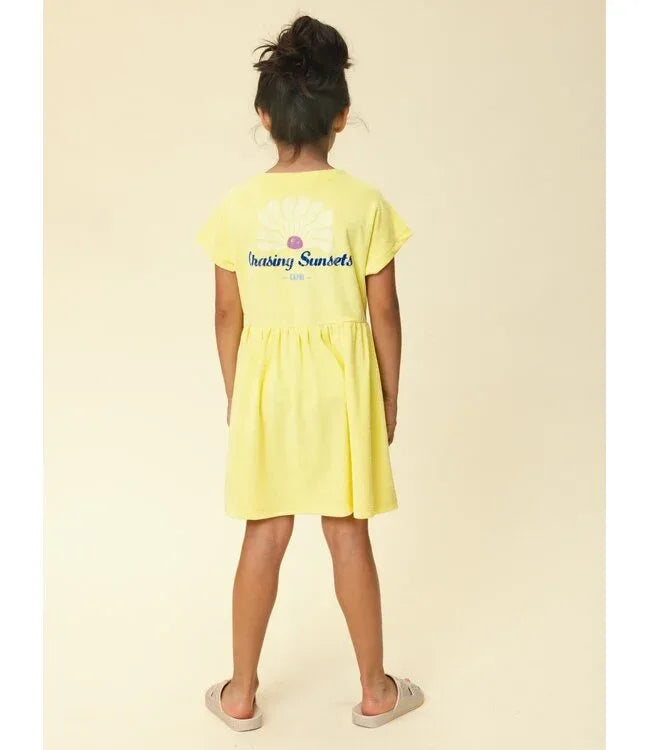 Looxs Little Terry Cloth Dress SS Lemon
