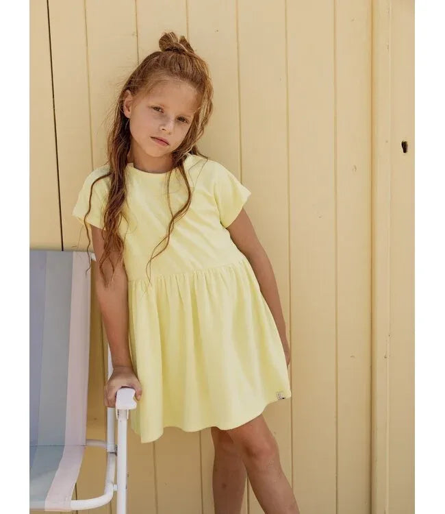 Looxs Little Terry Cloth Dress SS Lemon