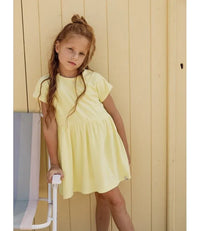 Looxs Little Terry Cloth Dress SS Lemon