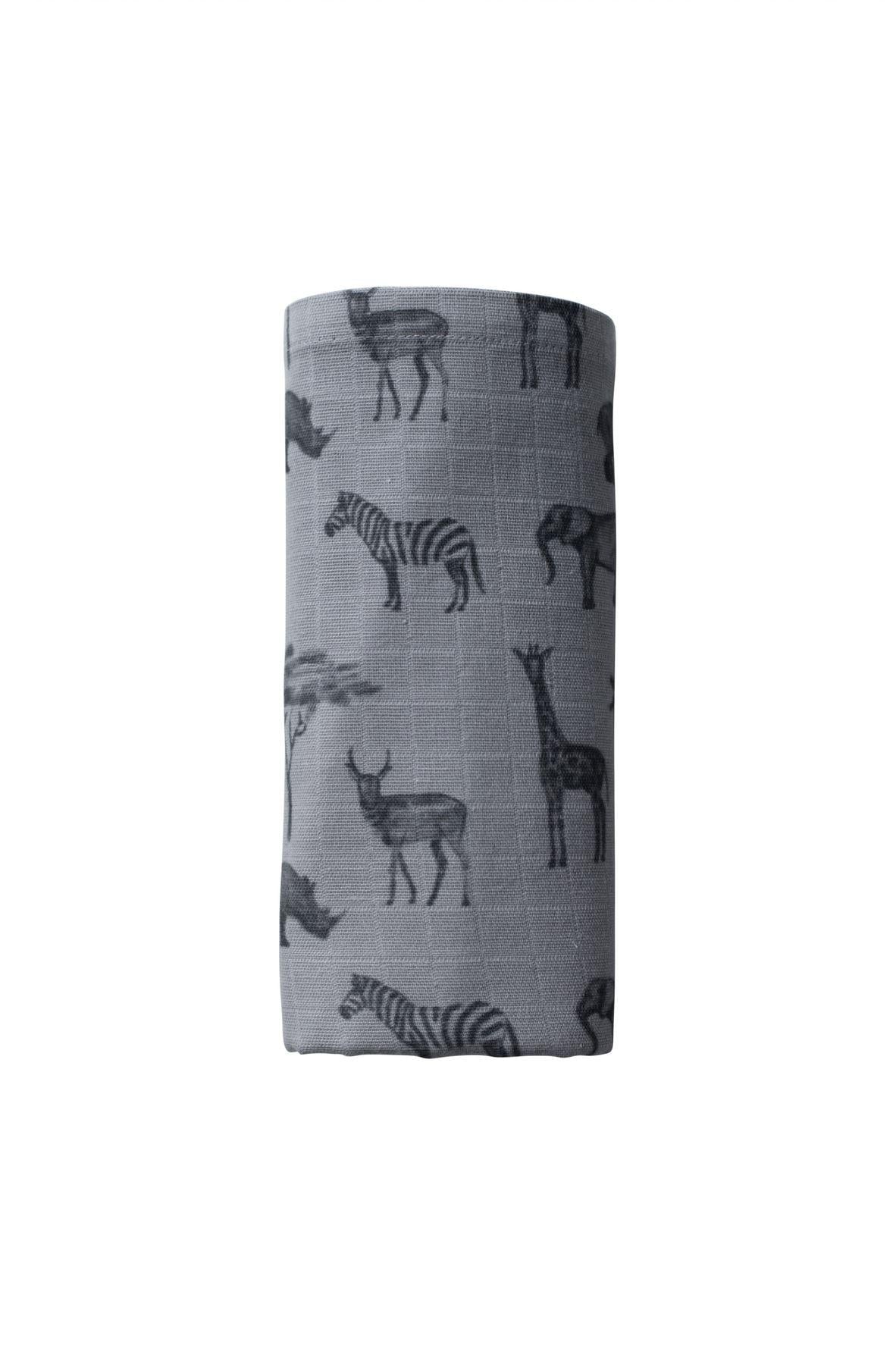 Snoozebaby swaddle cot GOTS Storm grey