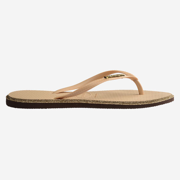 Havaianas SLIM POINT GLITTER Brown/golden