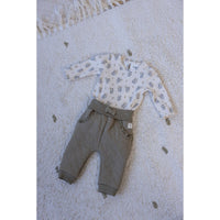 Feetje Romper rib AOP - Fields of Green Offwhite