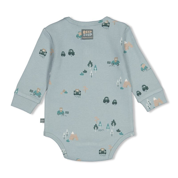 Romper rib AOP - Beep Beep
