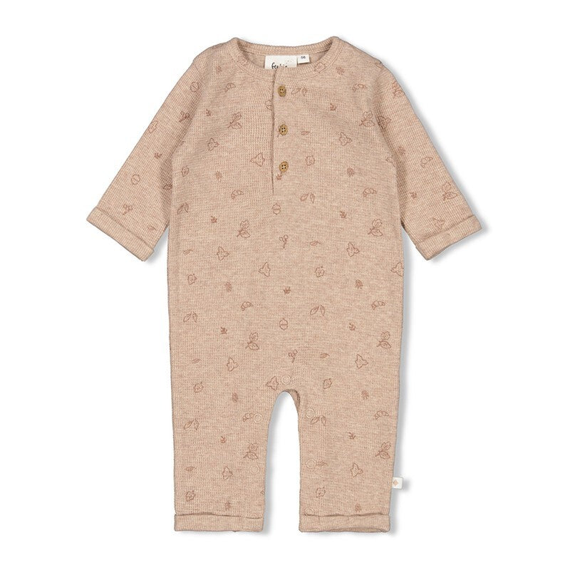 Feetje Pak rib AOP - Fall Favorites Hazelnoot melange