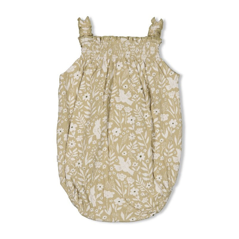 Feetje Playsuit crinkle AOP - Let Your Dreams Blossom Groen