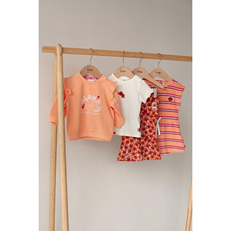 Playsuit streep badstof - Love Peace Aloha