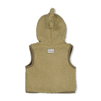 Feetje Bouclé bodywarmer met capuchon - Rawrsome Groen