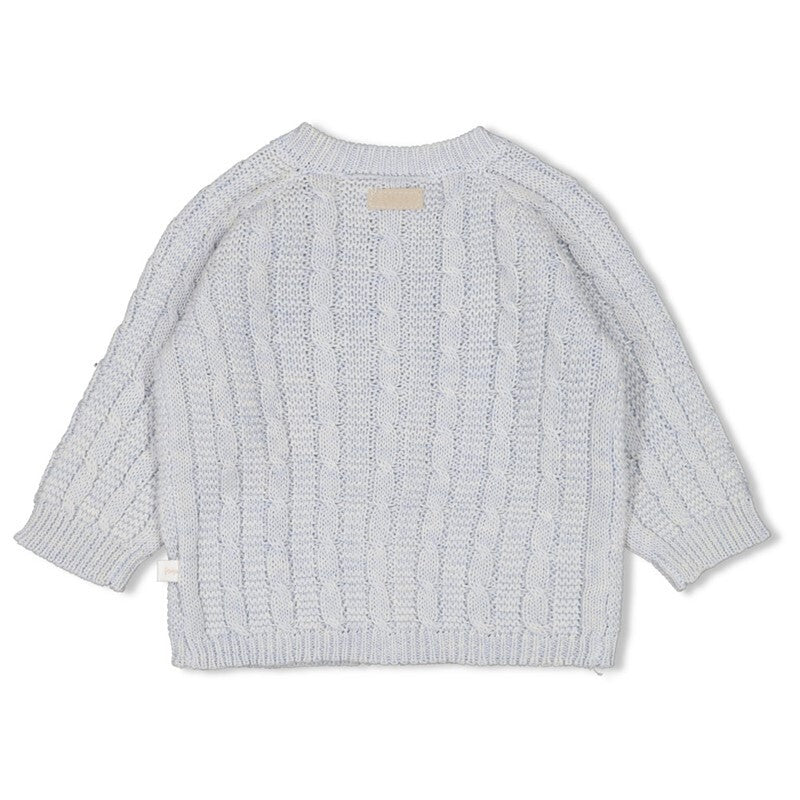Feetje Vestje gebreid - The Knits Blauw melange