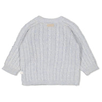 Feetje Vestje gebreid - The Knits Blauw melange