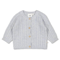 Feetje Vestje gebreid - The Knits Blauw melange