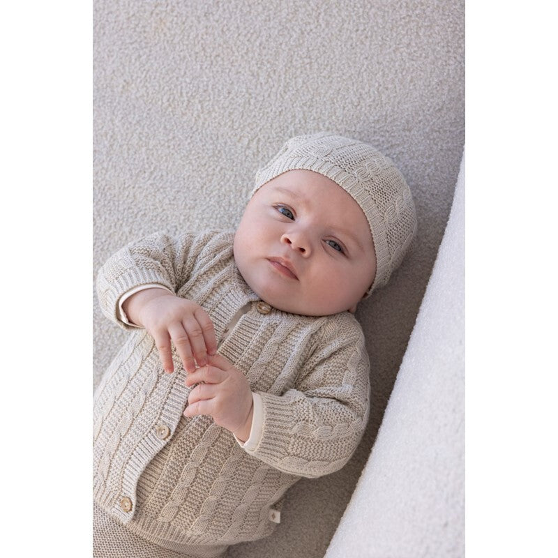 Feetje Vestje gebreid - The Knits Taupe melange