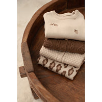 Feetje Vestje gebreid cable-knit - The Knits Bruin
