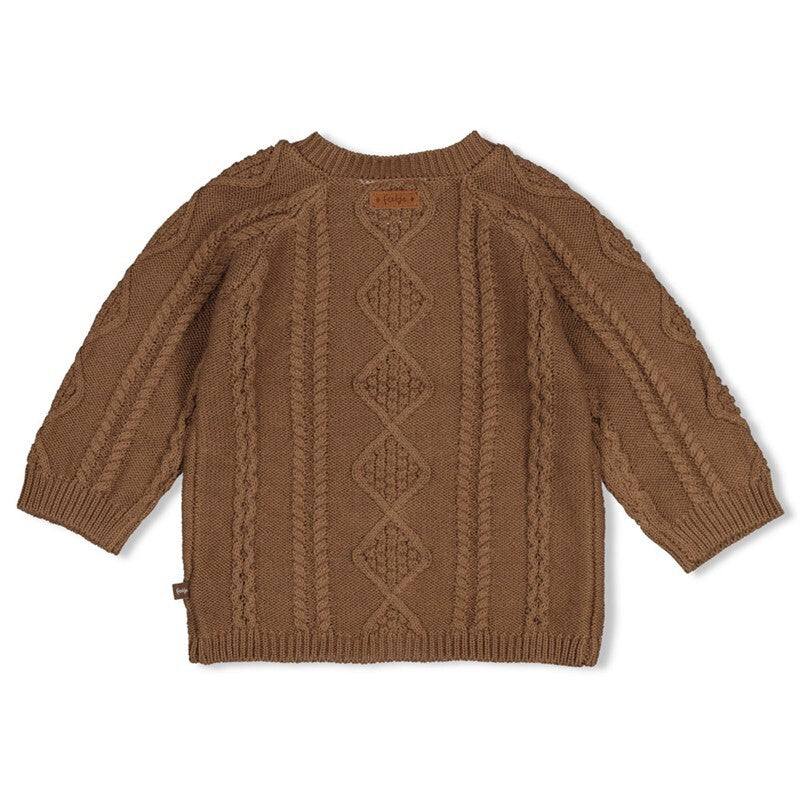 Feetje Vestje gebreid cable-knit - The Knits Bruin
