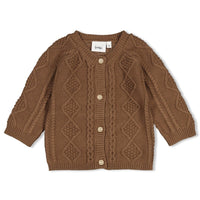 Feetje Vestje gebreid cable-knit - The Knits Bruin