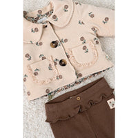 Jasje velours rib met borduursels - Lucky Bloombird