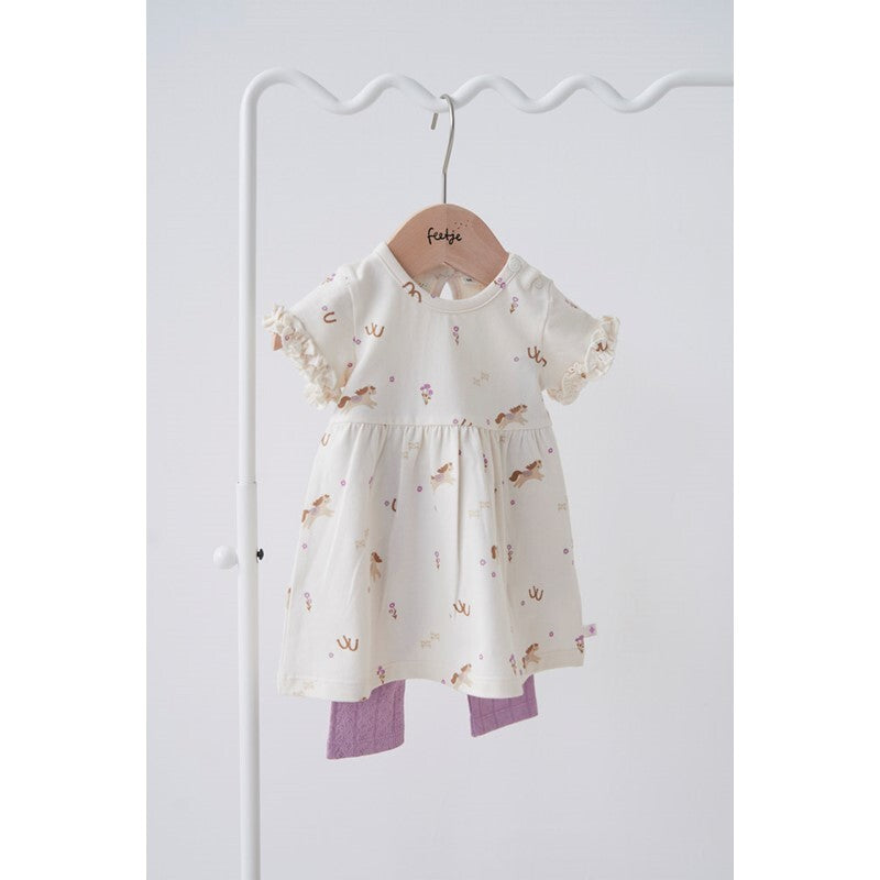 Feetje Jurk AOP k/m - Flower Ranch Offwhite