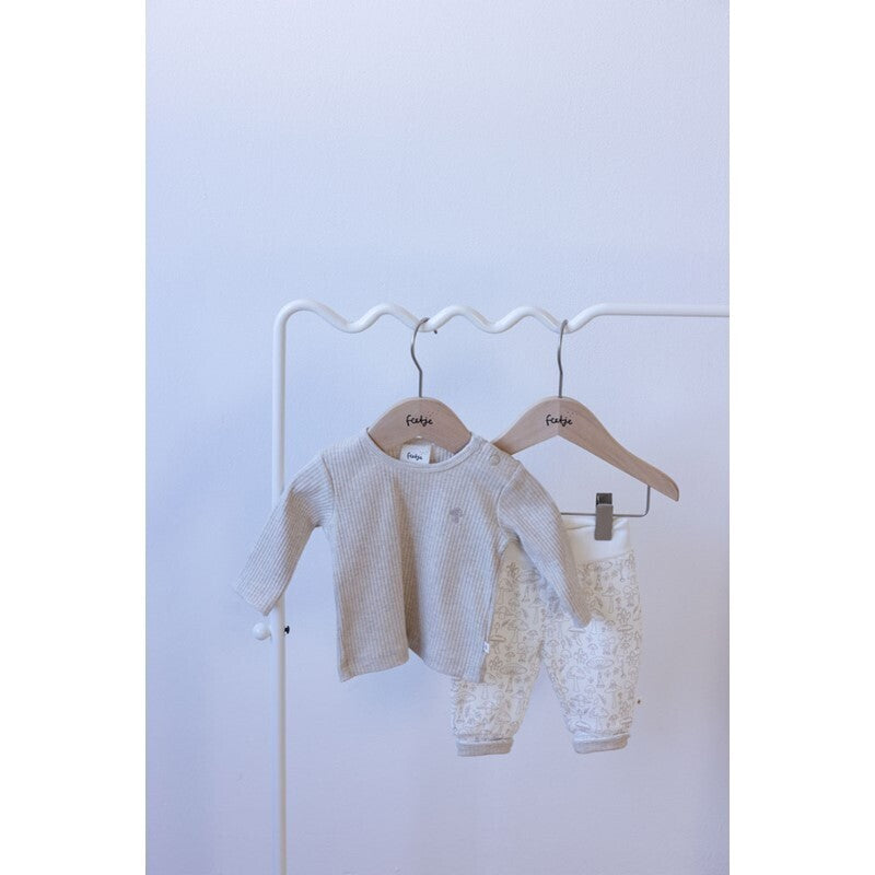 Feetje Longsleeve rib - Dear Autumn Taupe melange