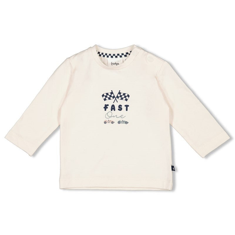 Feetje Longsleeve - Let's Go! Offwhite