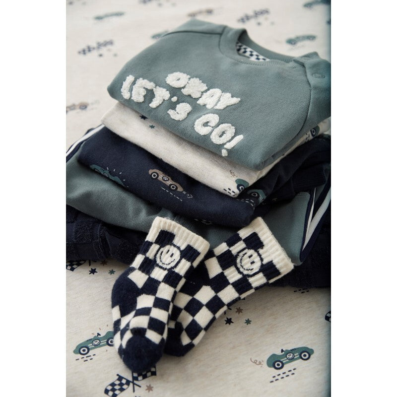 Feetje Longsleeve AOP - Let's Go! Offwhite melange