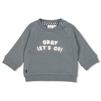 Feetje Sweater - Let's Go! Petrol