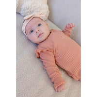 Feetje Longsleeve ajour rib - Morning Sun Roze
